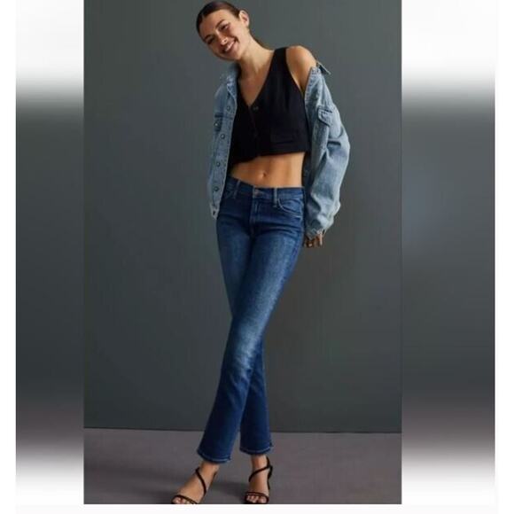 Mother Sz 24 The Mid Rise Dazzler Jeans in Satisfaction Guaranteed Blue - Picture 1 of 9